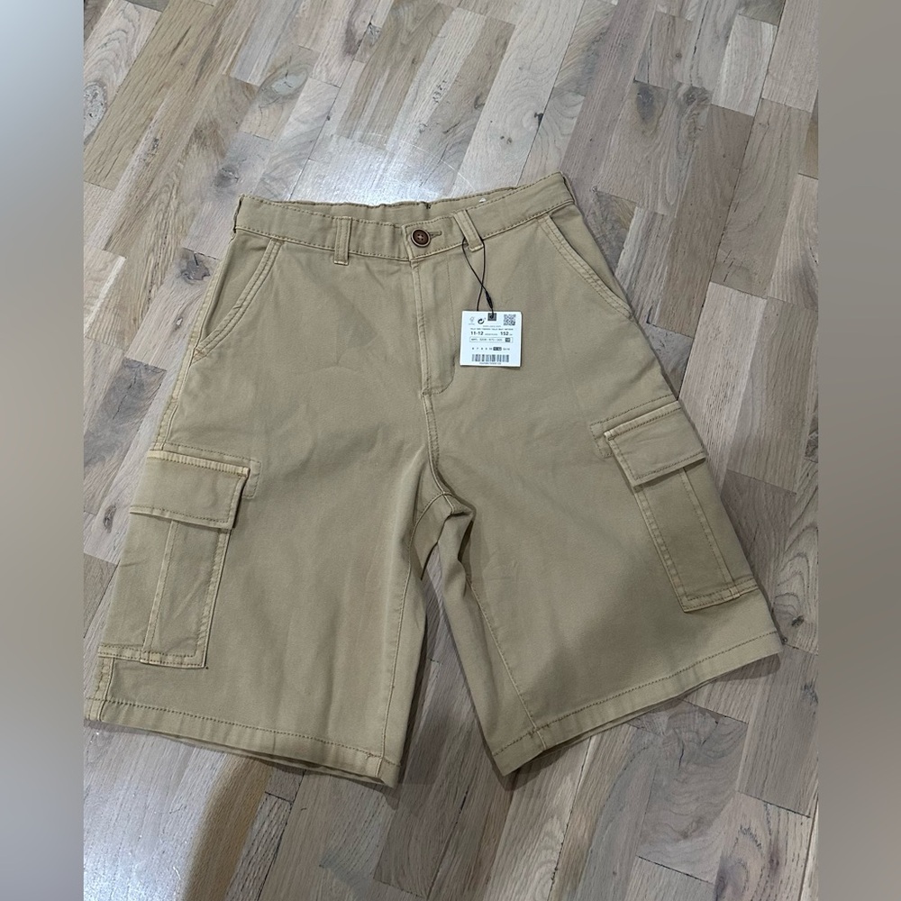Kids Tan Cargo Shorts